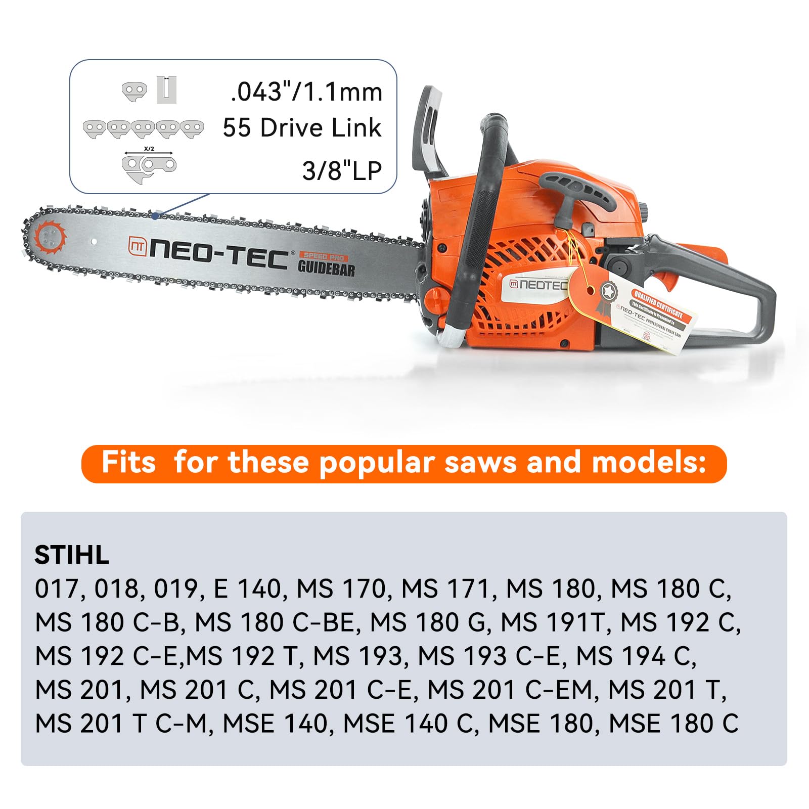 メル85616 Amazon.com : NEO-TEC 16 Inch Chainsaw Chain -R55-3/8